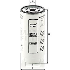 Filtru combustibil cu garnitura DAF 75 CF 95 XF CF CF 75 CF 85 XF 105 XF 106 XF 95 SOLARIS URBINO VACANZA VAN HOO DAF XF 95 (< TE95XF), 01.2002 - 12.2006 Mann-Filter PL 420 x