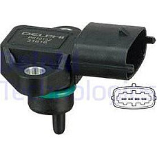 Senzor.presiune supraalimentare Senzor de presiune la galeria de admisie 4 pin HYUNDAI ACCENT III ELANTRA IV GENE KIA SOUL (AM), Hatchback, 01.2009 - Delphi PS10152