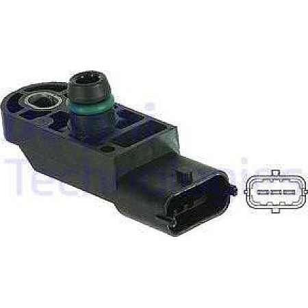 Senzor.presiune supraalimentare Senzor de presiune la galeria de admisie 3 pin ABARTH 500 - 595 - 695 500C - 595C RENAULT SCENIC IV (J9_), Dubita, 09.2016 - Delphi PS10130
