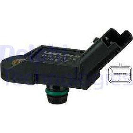 Senzor. presiune galerie admisie Senzor de presiune la galeria de admisie 3 pin CITROEN BERLINGO BERLINGO-MINIVAN PEUGEOT 806 (221), Dubita, 06.1994 - 08.2002 Delphi PS10129