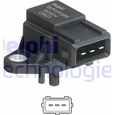 Senzor.presiune supraalimentare Senzor de presiune la galeria de admisie 3 pin MERCEDES A W168 C W202 C T-MODEL S MERCEDES-BENZ G-CLASS (W463), Sabrioleta, 09.1989 - Delphi PS10214