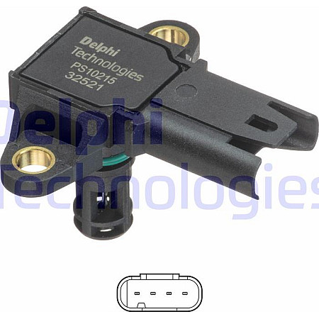 Senzor. presiune galerie admisie Senzor de presiune la galeria de admisie BMW 1 E82 1 E88 1 F20 1 F21 2 F22 F87 2 BMW 8 (G15, F92), Compartiment, 07.2018 - Delphi PS10215