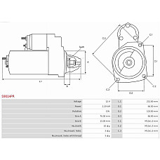 Electromotor FORD ESCORT VII (ALL), Sabrioleta, 03.1994 - 08.2000 AS-PL S9014PR