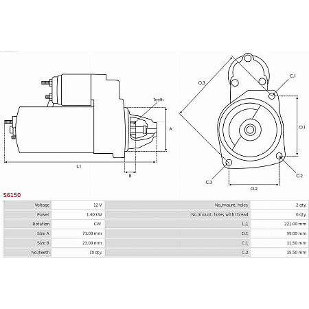 Electromotor AS-PL S6150