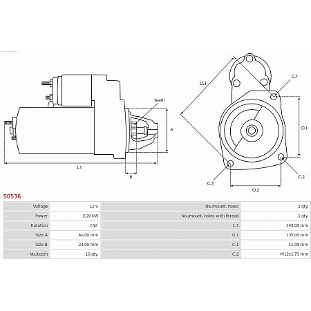 Electromotor AUDI A4 Avant IV (8K5, B8), Turism, 11.2007 - 12.2015 AS-PL S0536