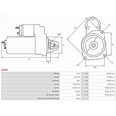 Electromotor FORD MONDEO IV (BA7), Sedan, 03.2007 - 01.2015 AS-PL S0096