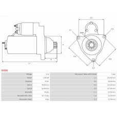 Electromotor VW TRANSPORTER V (7JD, 7JE, 7JL, 7JY, 7JZ, 7FD), Cadru de sprijin, 04.2003 - 08.2015 AS-PL S0090