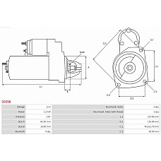 Electromotor CHEVROLET LACETTI (J200), Hatchback, 03.2003 - AS-PL S0098