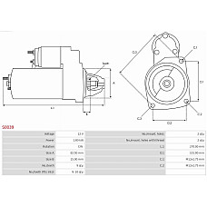 Electromotor AUDI 80 Avant V (8C5, B4), Turism, 09.1991 - 01.1996 AS-PL S0039