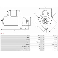 Electromotor VW CADDY II (9K9B), Dubita, 11.1995 - 12.2004 AS-PL S0104
