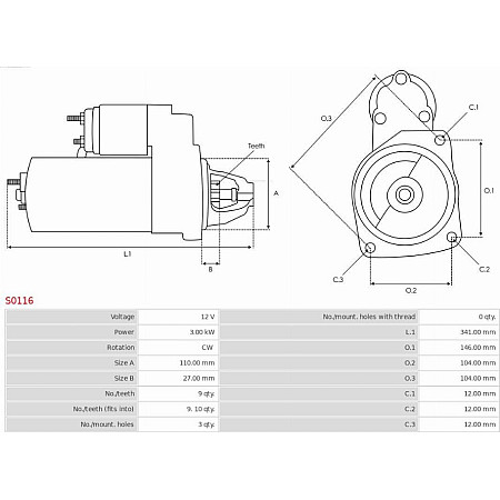 Electromotor AS-PL S0116