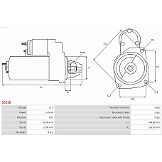 Electromotor VAUXHALL NOVA (S83), Hatchback, 05.1983 - 03.1993 AS-PL S0318