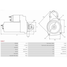 Electromotor FIAT SIENA (178_, 172_), Sedan, 04.1996 - 12.2016 AS-PL S3017