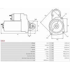 Electromotor RENAULT MASTER II (ED/HD/UD), Cadru de sprijin, 07.1998 - AS-PL S3024