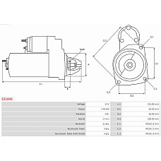 Electromotor VOLVO V70 III (135), Turism, 04.2007 - AS-PL S3184S