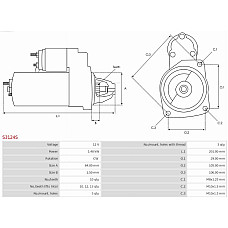 Electromotor RENAULT MEGANE II (EM0/1_), Sabrioleta, 09.2003 - 03.2010 AS-PL S3124S