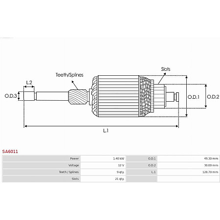 Armatura,demaror AS-PL SA6011