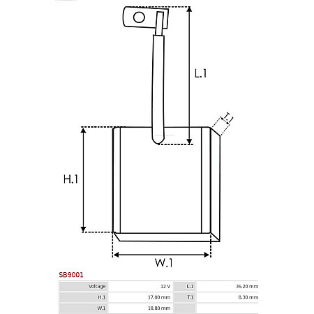 Perie, electromotor AS-PL SB9001