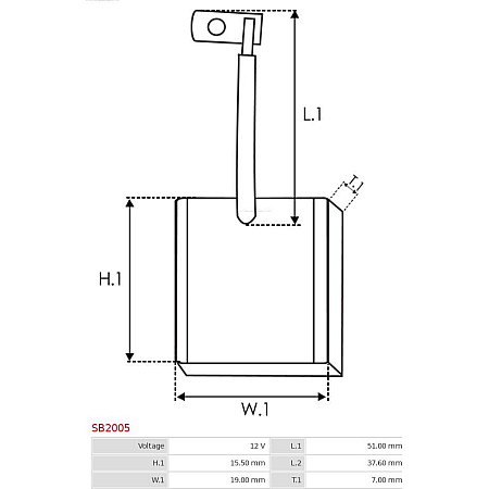 Perie, electromotor AS-PL SB2005