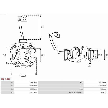 Suport perii AS-PL SBH5003