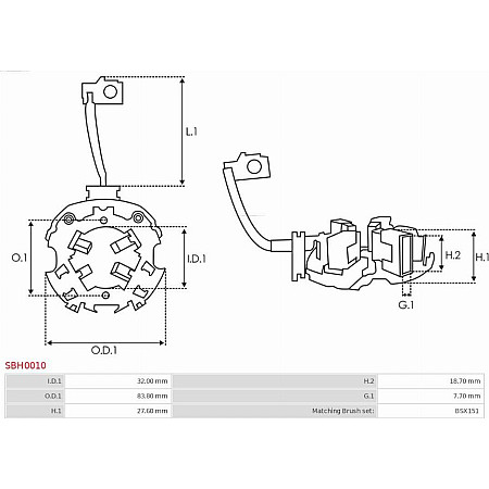 Suport perii AS-PL SBH0010