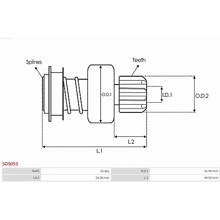 Pinion electromotor AS-PL SD9053