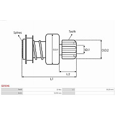 Pinion electromotor AS-PL SD5046
