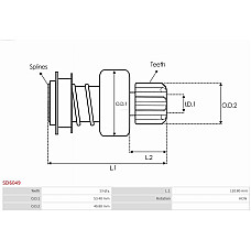 Pinion electromotor AS-PL SD6049