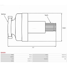 Pinion electromotor AS-PL SD6050