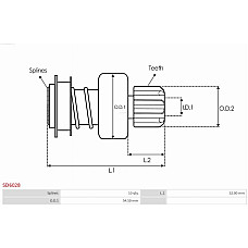 Pinion electromotor AS-PL SD6028
