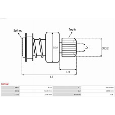 Pinion electromotor AS-PL SD6027