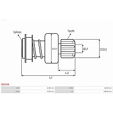 Pinion electromotor AS-PL SD0104