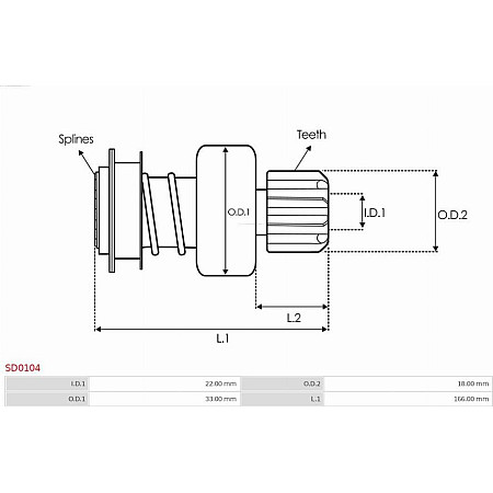 Pinion electromotor AS-PL SD0104