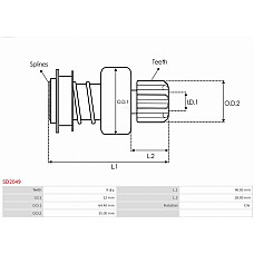 Pinion electromotor AS-PL SD2049
