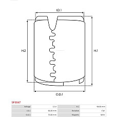 Bobina cuplaj, demaror AS-PL SF0047