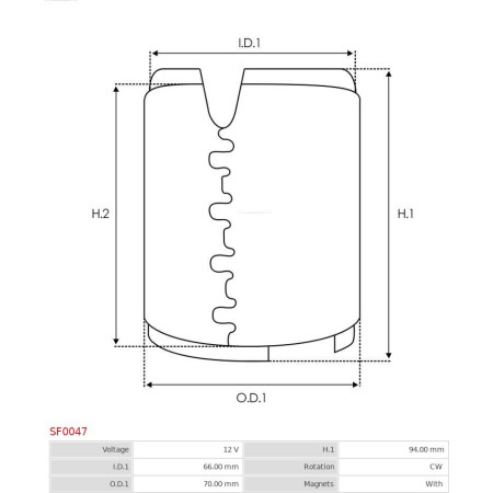 Bobina cuplaj, demaror AS-PL SF0047