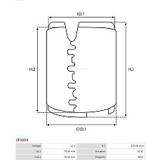 Bobina cuplaj, demaror AS-PL SF0009