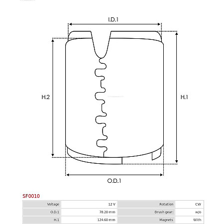 Bobina cuplaj, demaror AS-PL SF0010