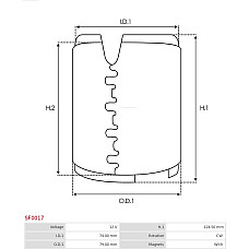 Bobina cuplaj, demaror AS-PL SF0017