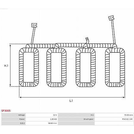 Bobina cuplaj, demaror AS-PL SF3005
