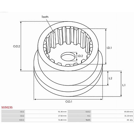 Chit reparatie, demaror AS-PL SG5023S