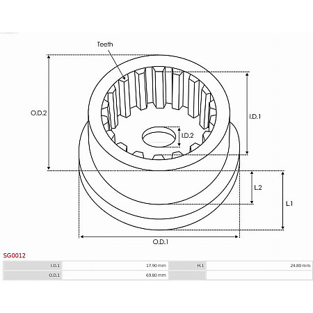 Chit reparatie, demaror AS-PL SG0012