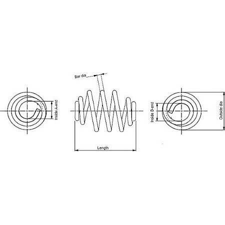 Arc spiral Spate Dreapta-Stanga se potriveste. OPEL ZAFIRA A 1.6-2.2D 04.99-06.05 VAUXHALL ZAFIRA Mk I (T98), Dubita, 11.1998 - 08.2005 Monroe SN3512