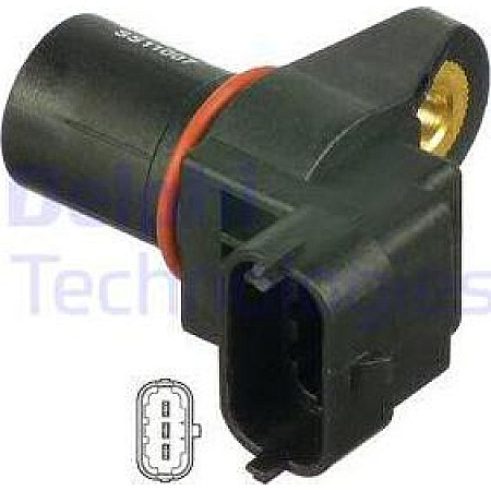Senzor.pozitie ax cu came Camshaft position sensor MERCEDES A W168 A W169 B SPORTS TOURER W245 C CL203 C T-MODEL S202 C T- MERCEDES-BENZ VITO / MIXTO (W639), Van, 08.2003 - Delphi SS11007