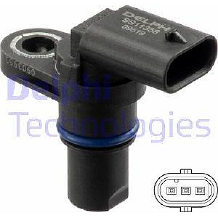 Senzor.pozitie ax cu came Camshaft position sensor AUDI A3 A4 ALLROAD B8 A4 B7 A4 B8 A5 A6 ALLROAD C6 A6 ALLROAD C7 A6 C6 VW MULTIVAN V (7HM, 7HN, 7HF, 7EF, 7EM, 7EN), Dubita, 04.2003 - 08.2015 Delphi SS11358