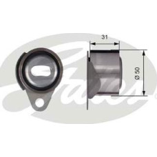 Rola intinzator.curea distributie Timing belt tension roll-pulley VOLVO 340-360 440 460 480 S40 I V40 DACIA PICK UP SOLENZ RENAULT 9 (L42_), Sedan, 09.1981 - 02.1997 Gates T41157