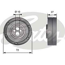 Rola intinzator.curea distributie Timing belt tension roll-pulley AUDI 100 C4 80 B4 A6 C4 A8 D2 CABRIOLET B3 COUPE B3 2.6- AUDI 80 Avant V (8C5, B4), Turism, 09.1991 - 01.1996 Gates T41216
