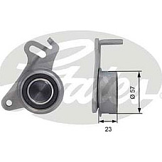 Rola intinzator.curea distributie Timing belt tension roll-pulley HYUNDAI GALLOPER I GALLOPER II GRACE H-1 H-1 - STAREX H1 MITSUBISHI CANTER V (FE3, FE4), Cadru de sprijin, 09.1985 - 12.1997 Gates T42130