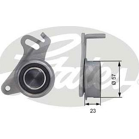 Rola intinzator.curea distributie Timing belt tension roll-pulley HYUNDAI GALLOPER I GALLOPER II GRACE H-1 H-1 - STAREX H1 MITSUBISHI CANTER V (FE3, FE4), Cadru de sprijin, 09.1985 - 12.1997 Gates T42130
