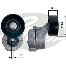 Rola intinzator.curea transmisie Multi-V belt tensioner HYUNDAI H-1 H-1 - STAREX H-1 CARGO H-1 TRAVEL H100 H350 PORTER KIA HYUNDAI H-1 (SR-CARGO), Cadru de sprijin, 06.2000 - 10.2006 Gates T39134